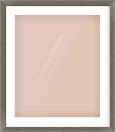Pewter Flat Frame for 50 × 60cm artwork, with Smooth White Single Mount