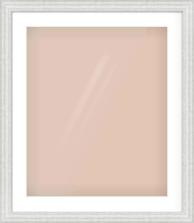 Silver Foil Flat Frame for 50 × 60cm artwork, with Smooth White Single Mount