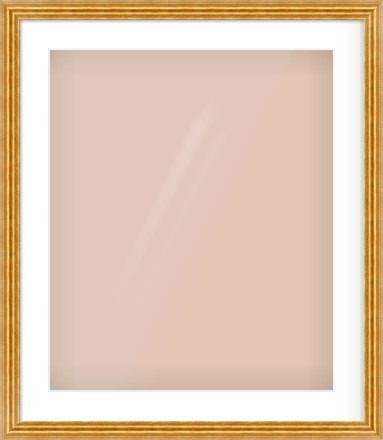 Gold Reverse Frame for 50 × 60cm artwork, with Smooth White Single Mount