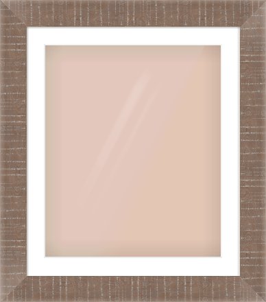 Rough Cut Effect Flat Frame for 50 × 60cm artwork, with Smooth White Single Mount