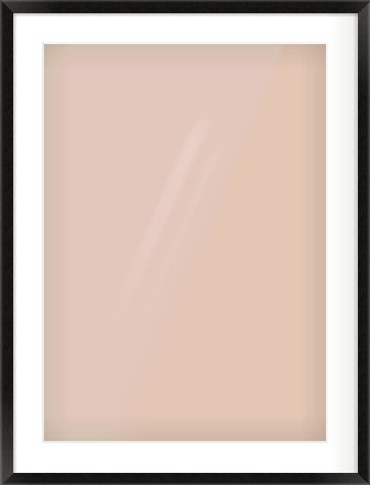 Black Wood Grain Flat Frame for 50 × 70cm artwork, with Smooth White Single Mount