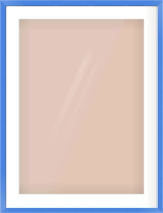Light Blue Paint Flat Frame for 50 × 70cm artwork, with Smooth White Single Mount