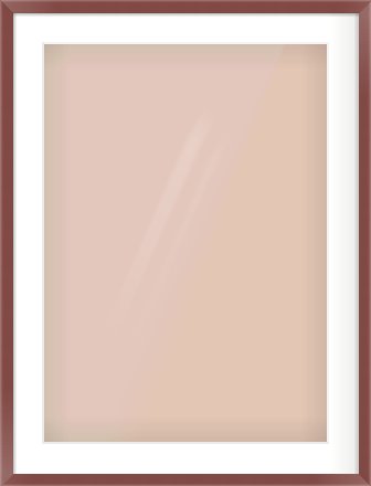 Maroon Paint Flat Frame for 50 × 70cm artwork, with Smooth White Single Mount