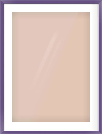 Purple Paint Flat Frame for 50 × 70cm artwork, with Smooth White Single Mount