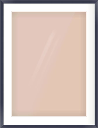 Navy Paint Flat Frame for 50 × 70cm artwork, with Smooth White Single Mount