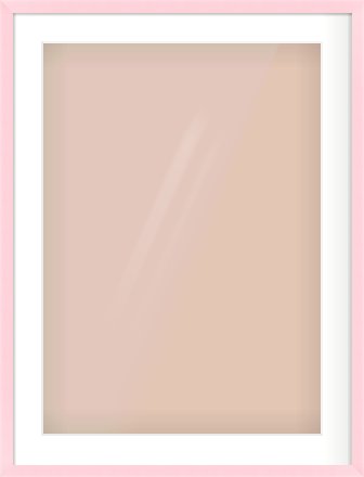 Pink Paint Flat Frame for 50 × 70cm artwork, with Smooth White Single Mount