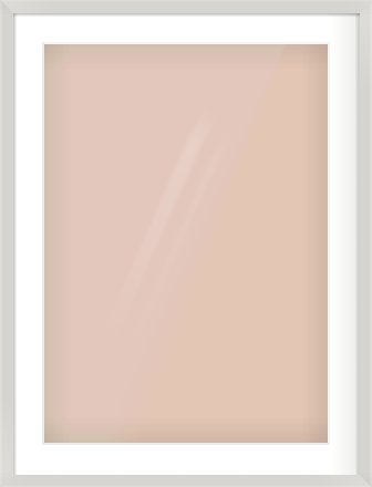 Silver Flat Frame for 50 × 70cm artwork, with Smooth White Single Mount