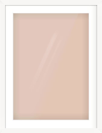 White Flat Frame for 50 × 70cm artwork, with Smooth White Single Mount