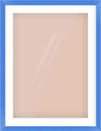 Light Blue Paint Flat Frame for 50 × 70cm artwork, with Smooth White Single Mount