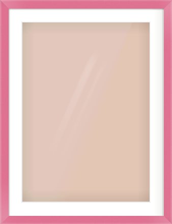 Pink Paint Flat Frame for 50 × 70cm artwork, with Smooth White Single Mount