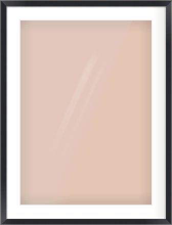 Black/Silver Flat Frame for 50 × 70cm artwork, with Smooth White Single Mount