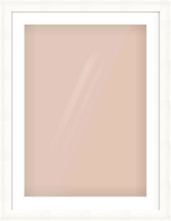 White Spoon Frame for 50 × 70cm artwork, with Smooth White Single Mount