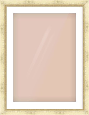 Gold Reverse Frame for 50 × 70cm artwork, with Smooth White Single Mount