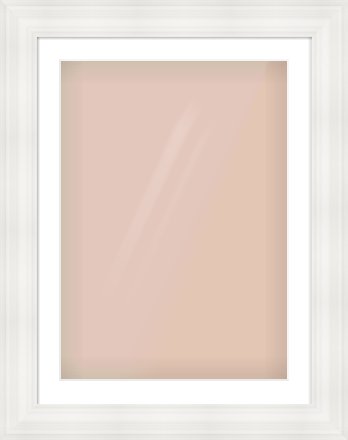 White Spoon Frame for 50 × 70cm artwork, with Smooth White Single Mount