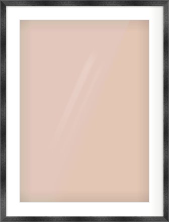 Black Flat Frame for 50 × 70cm artwork, with Smooth White Single Mount