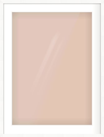 White Flat Frame for 50 × 70cm artwork, with Smooth White Single Mount