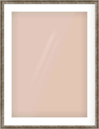 Silver Scoop Frame for 50 × 70cm artwork, with Smooth White Single Mount