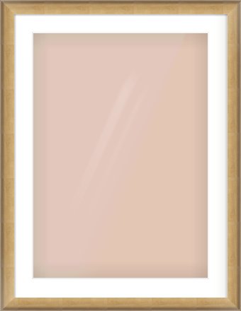 Gold Scoop Frame for 50 × 70cm artwork, with Smooth White Single Mount