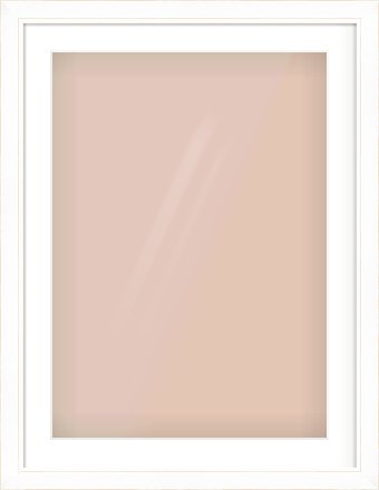 White / Natural Scoop Frame for 50 × 70cm artwork, with Smooth White Single Mount