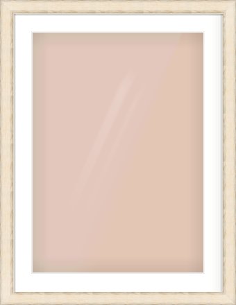GOLD Flat Frame for 50 × 70cm artwork, with Smooth White Single Mount
