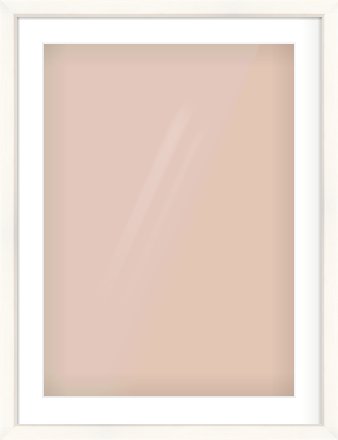 Cream Flat Frame for 50 × 70cm artwork, with Smooth White Single Mount
