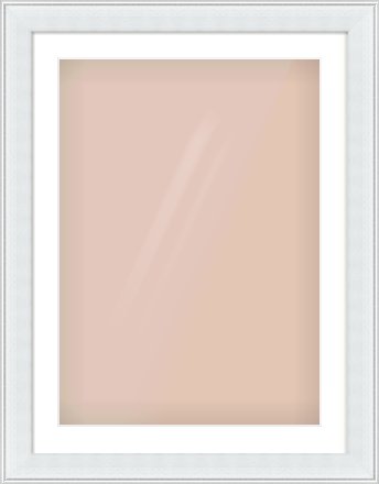 Brushed Silver Cushion Frame for 50 × 70cm artwork, with Smooth White Single Mount