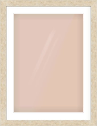 Premium Flat Frame for 50 × 70cm artwork, with Smooth White Single Mount