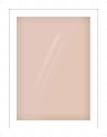 Natural Grain / White Stain Stepped Frame for 50 × 70cm artwork, with Smooth White Single Mount