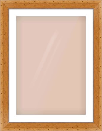 Distressed Pine Reverse Frame for 50 × 70cm artwork, with Smooth White Single Mount