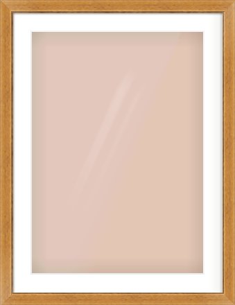 Rustic Medium Oak Reverse Frame for 50 × 70cm artwork, with Smooth White Single Mount