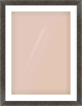 Black Flat Frame for 50 × 70cm artwork, with Smooth White Single Mount