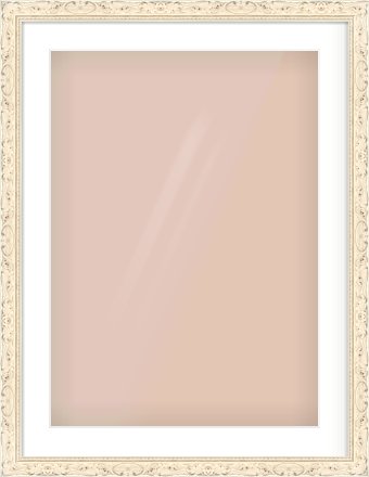 White Decorative Frame for 50 × 70cm artwork, with Smooth White Single Mount