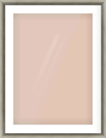 Silver Spoon Frame for 50 × 70cm artwork, with Smooth White Single Mount