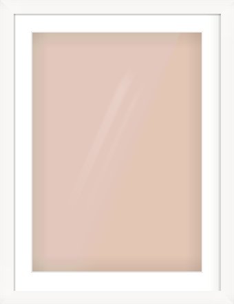 Gloss White Cushion Frame for 50 × 70cm artwork, with Smooth White Single Mount