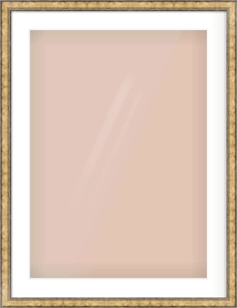 Gold Spoon Frame for 50 × 70cm artwork, with Smooth White Single Mount