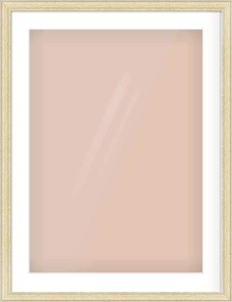 Ivory Reverse Frame for 50 × 70cm artwork, with Smooth White Single Mount