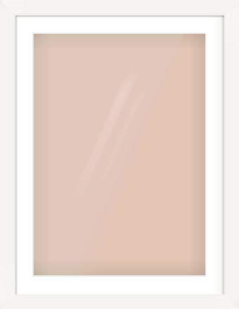 White Beveled Frame for 50 × 70cm artwork, with Smooth White Single Mount