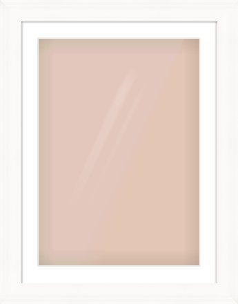White Scoop Frame for 50 × 70cm artwork, with Smooth White Single Mount