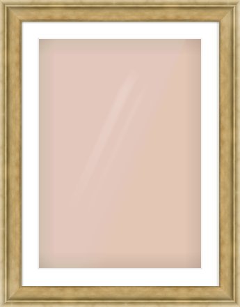 Gold Scoop Frame for 50 × 70cm artwork, with Smooth White Single Mount