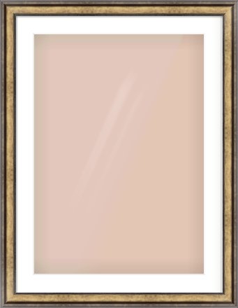 Gold Spoon Frame for 50 × 70cm artwork, with Smooth White Single Mount