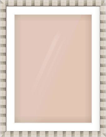 Silver Flat Frame for 50 × 70cm artwork, with Smooth White Single Mount