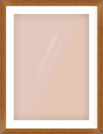 Brushed Bronze with Black Sides Flat Frame for 50 × 70cm artwork, with Smooth White Single Mount