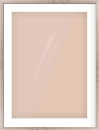 Silver & Black Sided Flat Frame for 50 × 70cm artwork, with Smooth White Single Mount