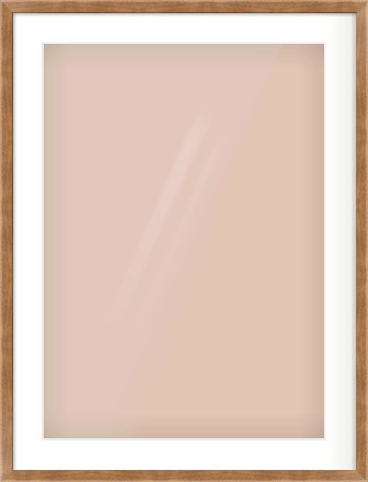 Brushed Bronze with Black Sides Flat Frame for 50 × 70cm artwork, with Smooth White Single Mount