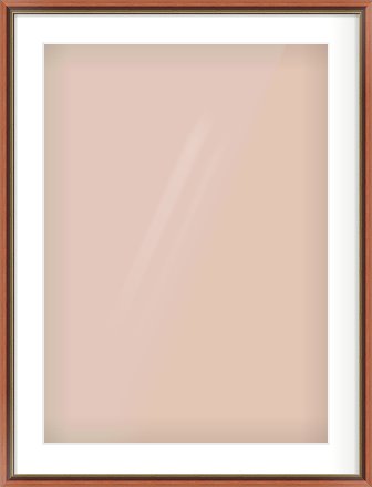 Brown Spoon Frame for 50 × 70cm artwork, with Smooth White Single Mount