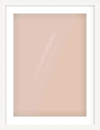 White Scoop Frame for 50 × 70cm artwork, with Smooth White Single Mount
