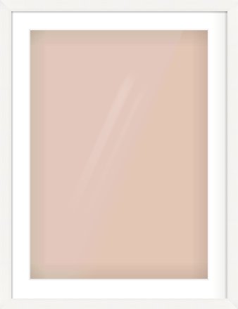 White Beveled Frame for 50 × 70cm artwork, with Smooth White Single Mount