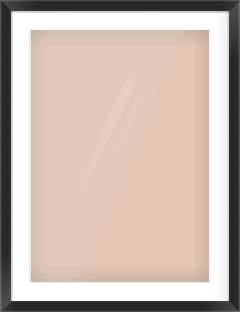 Black Angle Frame for 50 × 70cm artwork, with Smooth White Single Mount