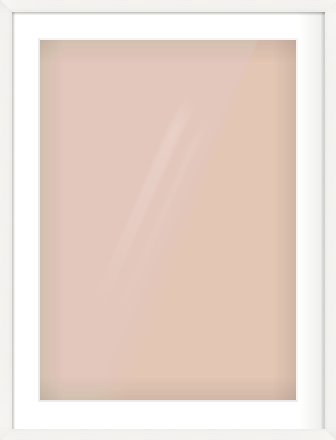White Beveled Frame for 50 × 70cm artwork, with Smooth White Single Mount