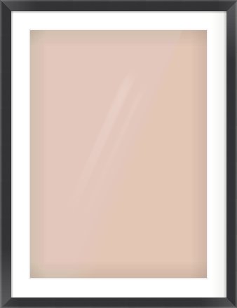 Black Flat Frame for 50 × 70cm artwork, with Smooth White Single Mount